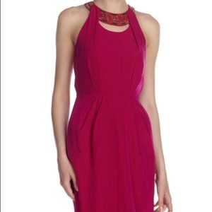 Laundry by Shelli Segal // Pink Dress with Beaded Neck